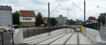 Stadtbahn Heilbronn Nord EÜ Paulinenstraße und Betontröge Paulinen- und Salzstraße